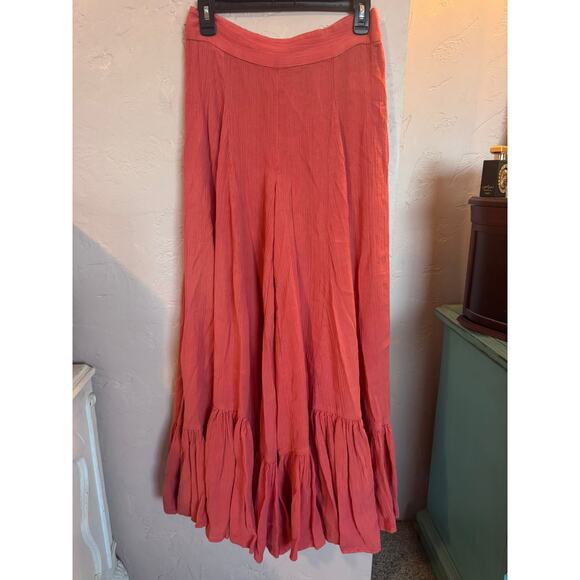 Free People Summer Kiss Godet Bohemian Wide Leg Pants Medium - Picture 4 of 8